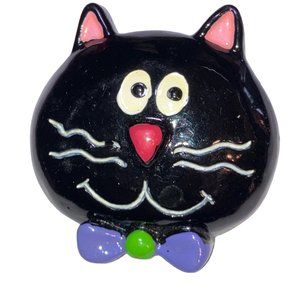 Black Cat Whimsical Lapel Pin